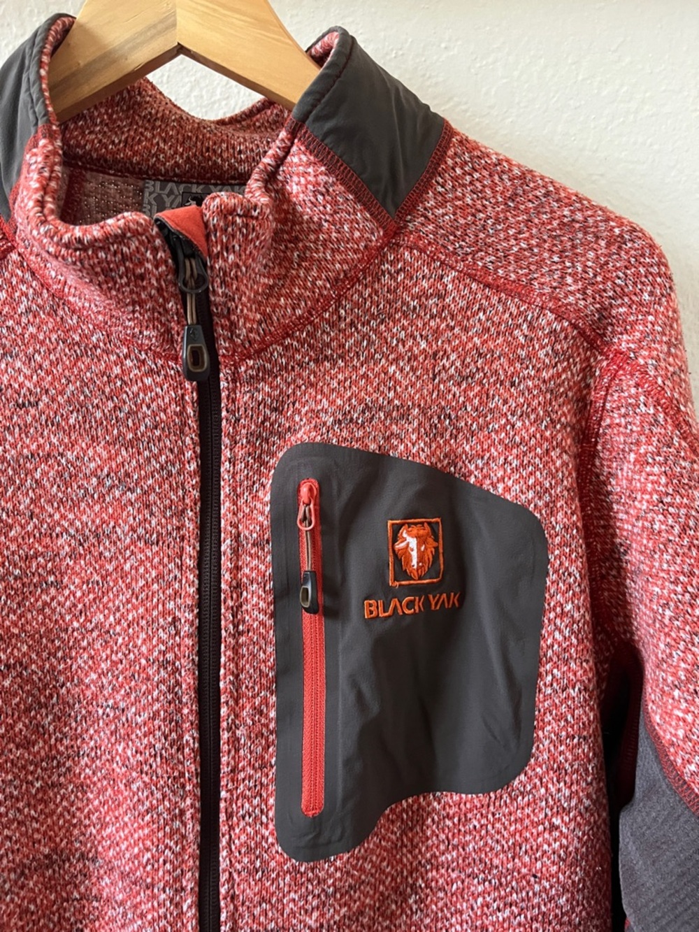 Black Yak Orange Brown Fleece Jacket
